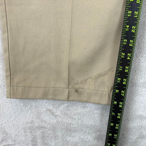 NWT A+ By Sai Mens Uniform Khaki Pants 38W Beige Relaxed Straight Flat Front - Picture 3 of 15